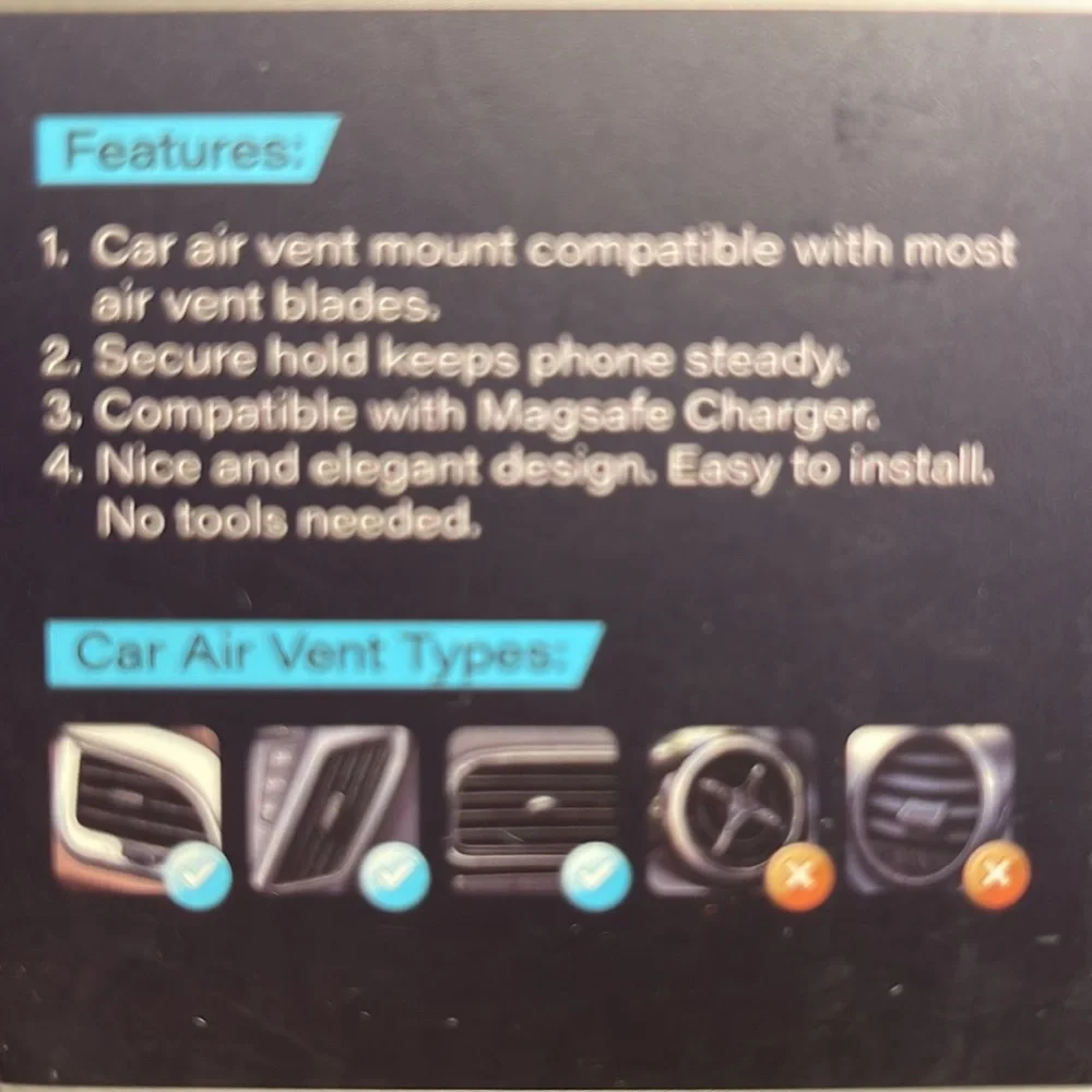 Insten Car Vent Mount Phone Holder-Compatible with MagSafe Charger